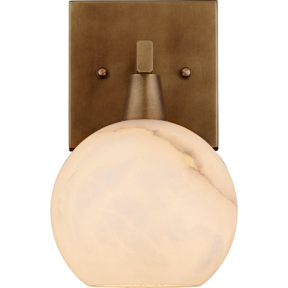 Bombelles Bath Wall Sconce by Currey and Company. Made from metal, alabaster in a modern style.