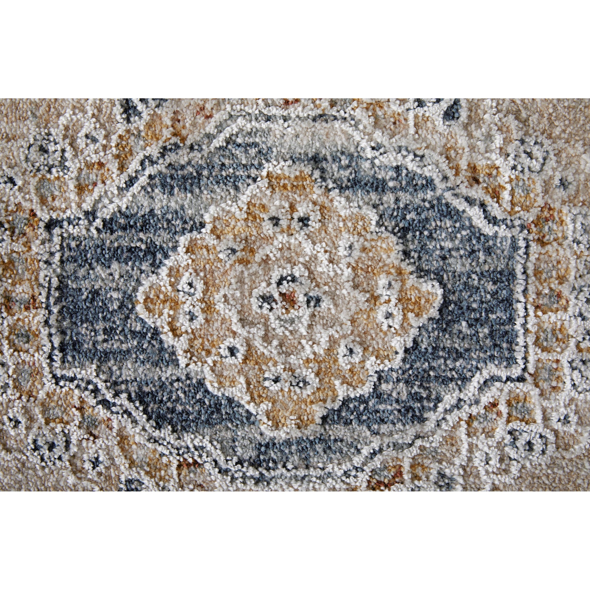 Pasha Transitional Rug - 39M5F by Feizy in ivory, taupe, blue. Made from polyester in a unique style.