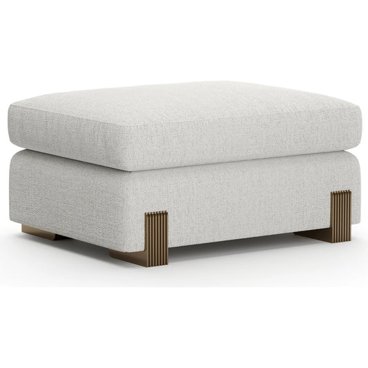 Counter Balance Ottoman by Caracole in gold and brushed gold. Made from metal in a transitional style.