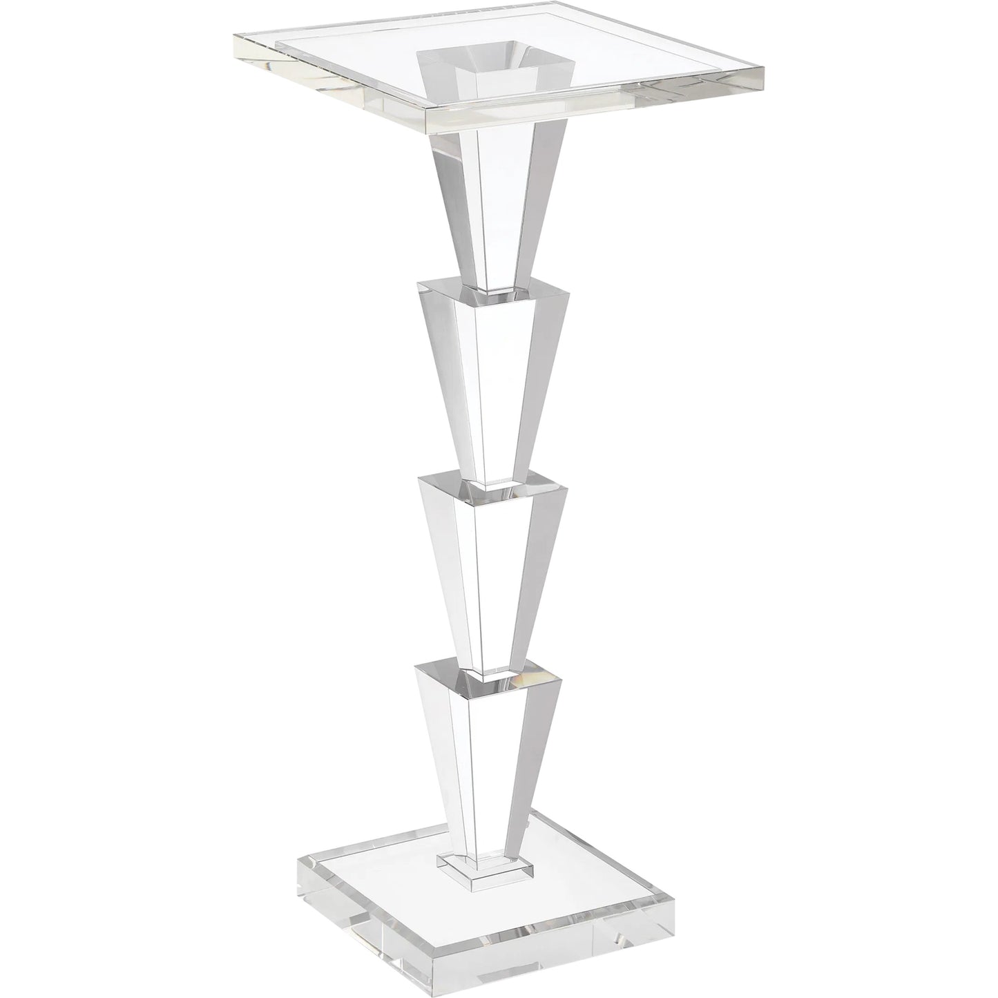 001 SI-2387167 | Primary Silo | Tiana Drinks Table by Currey and Company in clear. Made from optic crystal in a unique style.