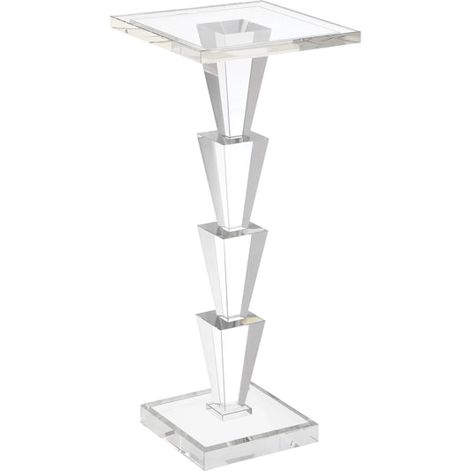 001 SI-2387167 | Primary Silo | Tiana Drinks Table by Currey and Company in clear. Made from optic crystal in a unique style.