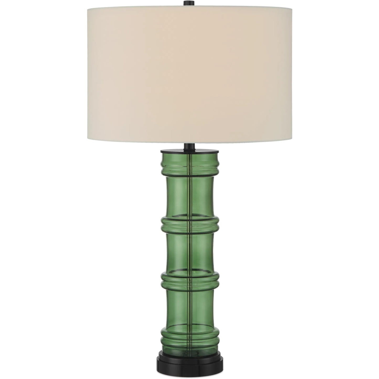 000 SI-2386949 | Primary Silo | Balsam Table Lamp by Currey and Company in green, glossy black. Made from glass, optic crystal in a modern style.