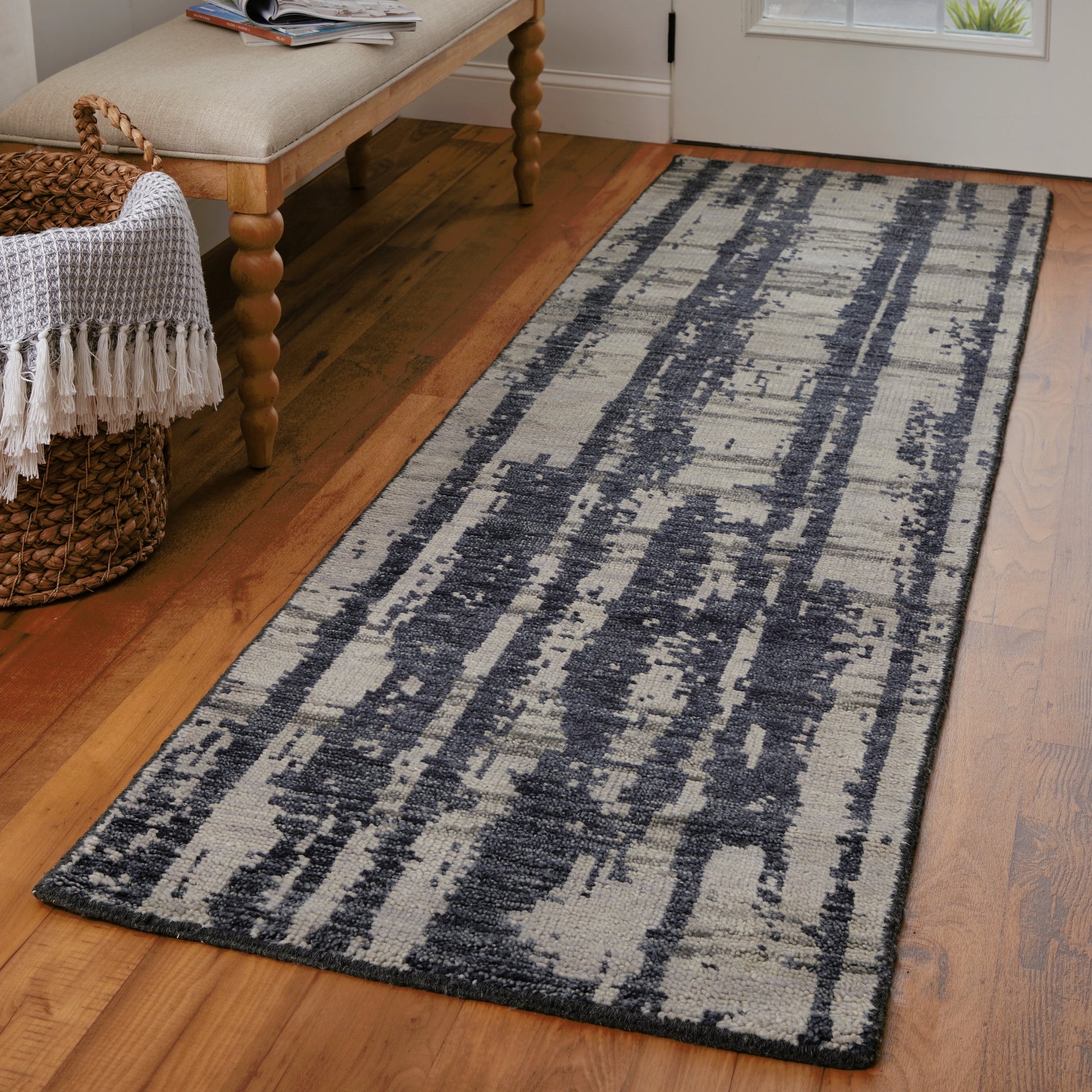 Altmar Rug - T18T6035 by Thom Felicia by Feizy Rugs in blue, gray, taupe. Made from wool in a unique style.
