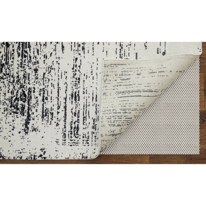 Coda Rug - 8928F by Feizy in black, white. Made from wool, viscose in a unique style.