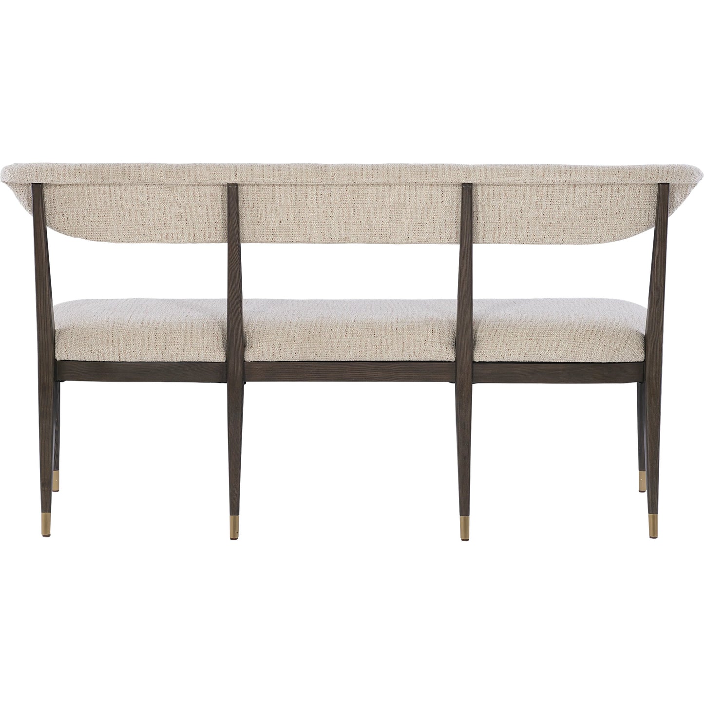 007 SI-2191646 | Additional Silo | Arlan Bench by Currey and Company in coffee brown, antique brass. Made from ash wood, brass in a modern style.