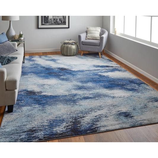 Edgemont Rug - 39ITF by Feizy in blue, ivory. Made from polypropylene, polyester in a unique style.