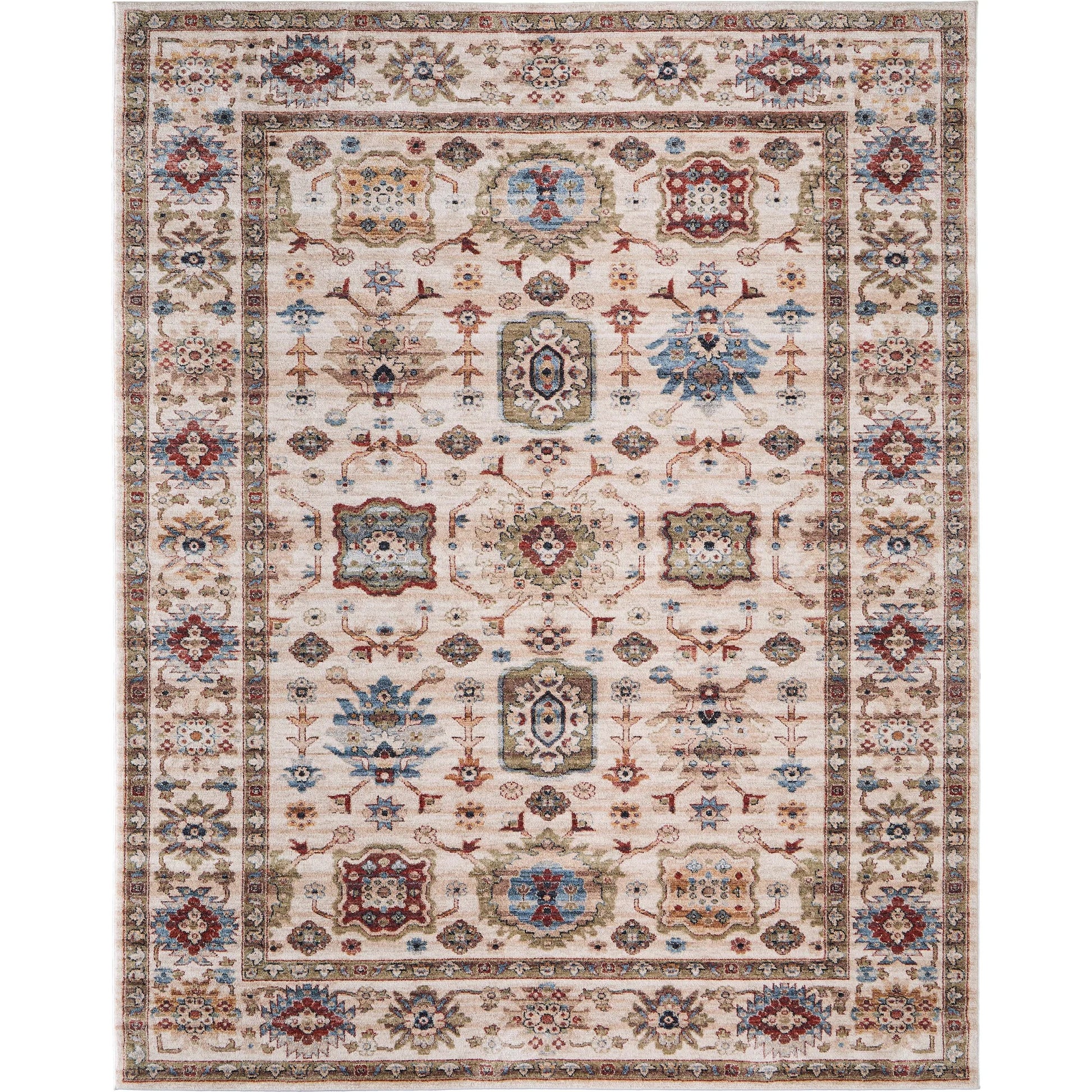 Pearson Traditional Oriental PRS39SUF Rug by Feizy in ivory, green, red. Made from polyester in a unique style.