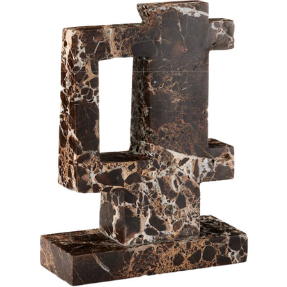 Blount Marble Object by Currey and Company in natural. Made from emperador marble in a unique style.