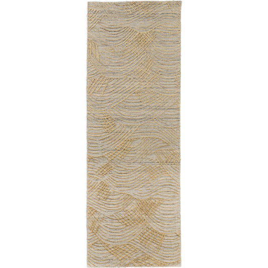 Taunton Transitional Rug - T17T8007 by Thom Felicia by Feizy Rugs in gold, gray. Made from viscose, wool in a unique style.