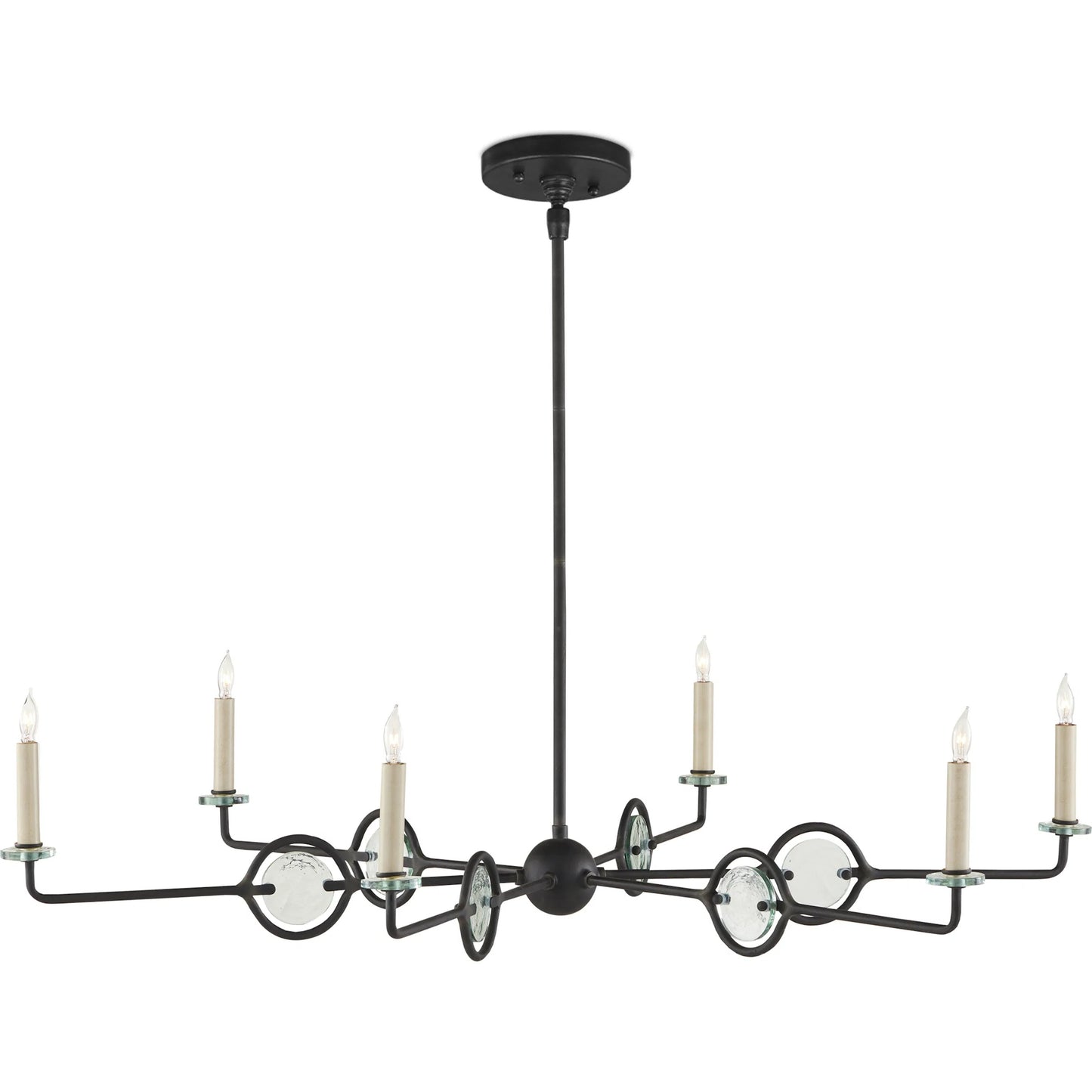 012 SI-1998791 | Additional Silo | Privateer Chandelier by Currey and Company in blacksmith. Made from wrought iron, recycled glass in a modern style.