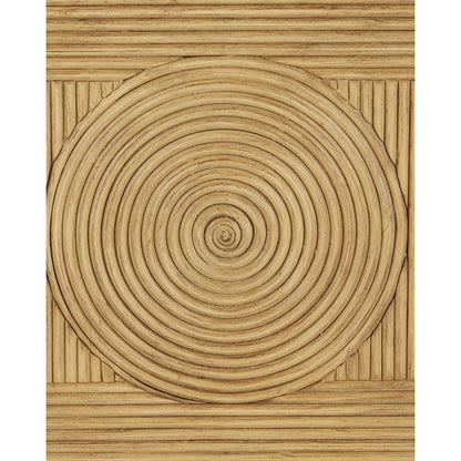 Santos Counter Stool by Currey and Company. Made from mahogany, rattan, brass in a modern style.