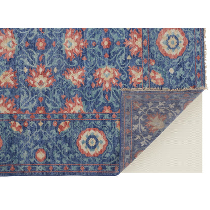 Beall Traditional & Botanical Rug - 6713F by Feizy in blue, red. Made from wool in a unique style.
