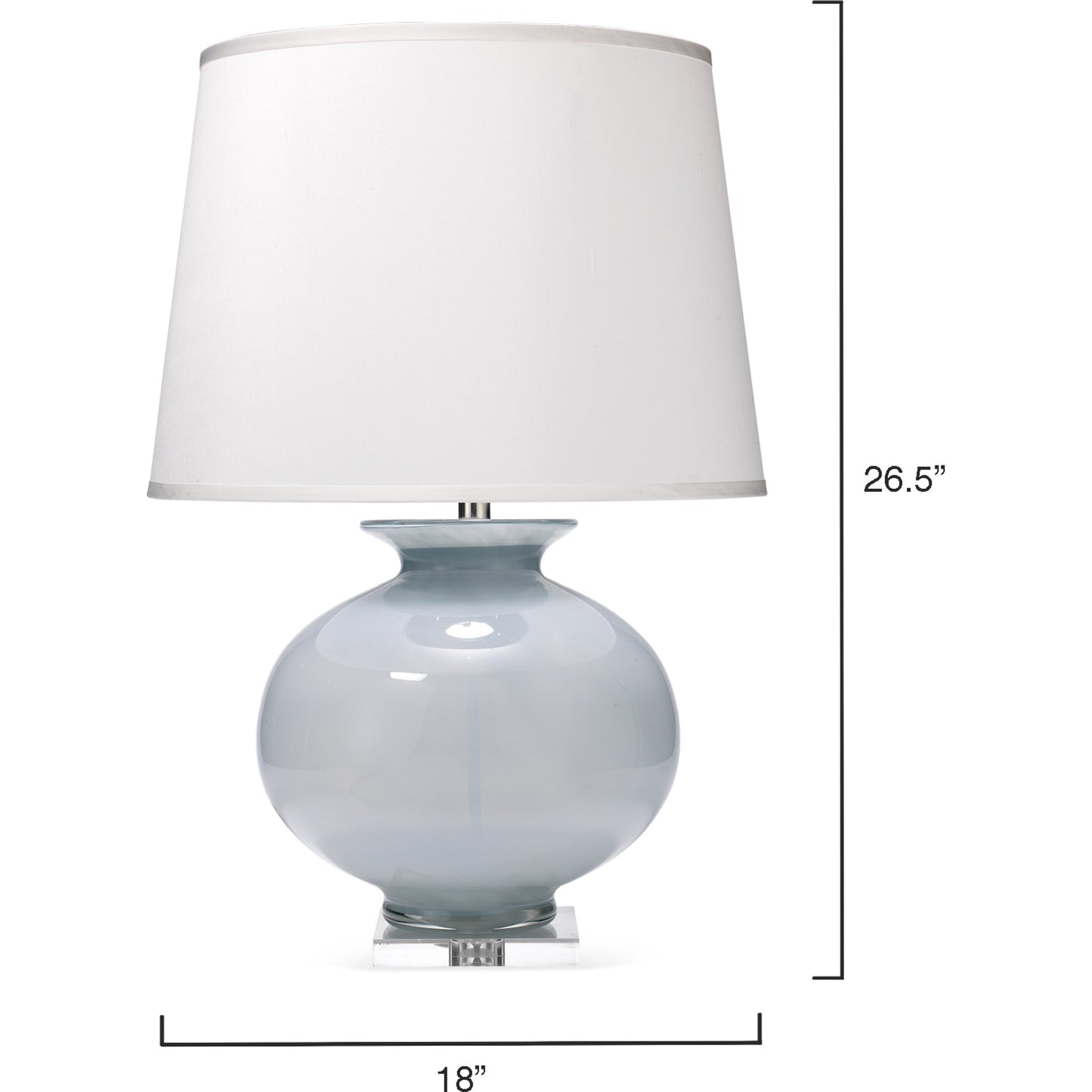 006 SI-1822193 | Additional Silo | Heirloom Table Lamp by Jamie Young in cornflower blue grass. Made from glass in a modern style.