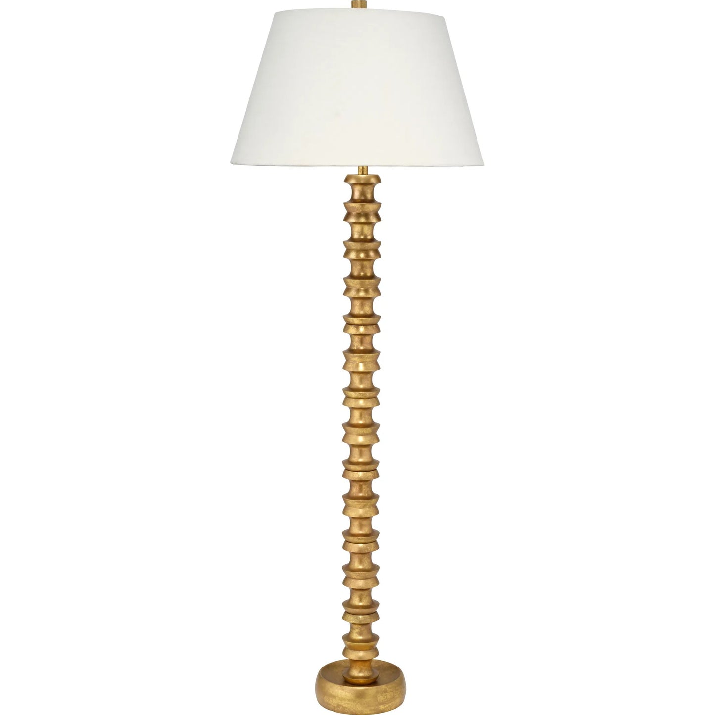 000 SI-2537712 | Primary Silo | Melrose Floor Lamp by Jamie Young in gold and gold leaf. Made from metal in a unique style.