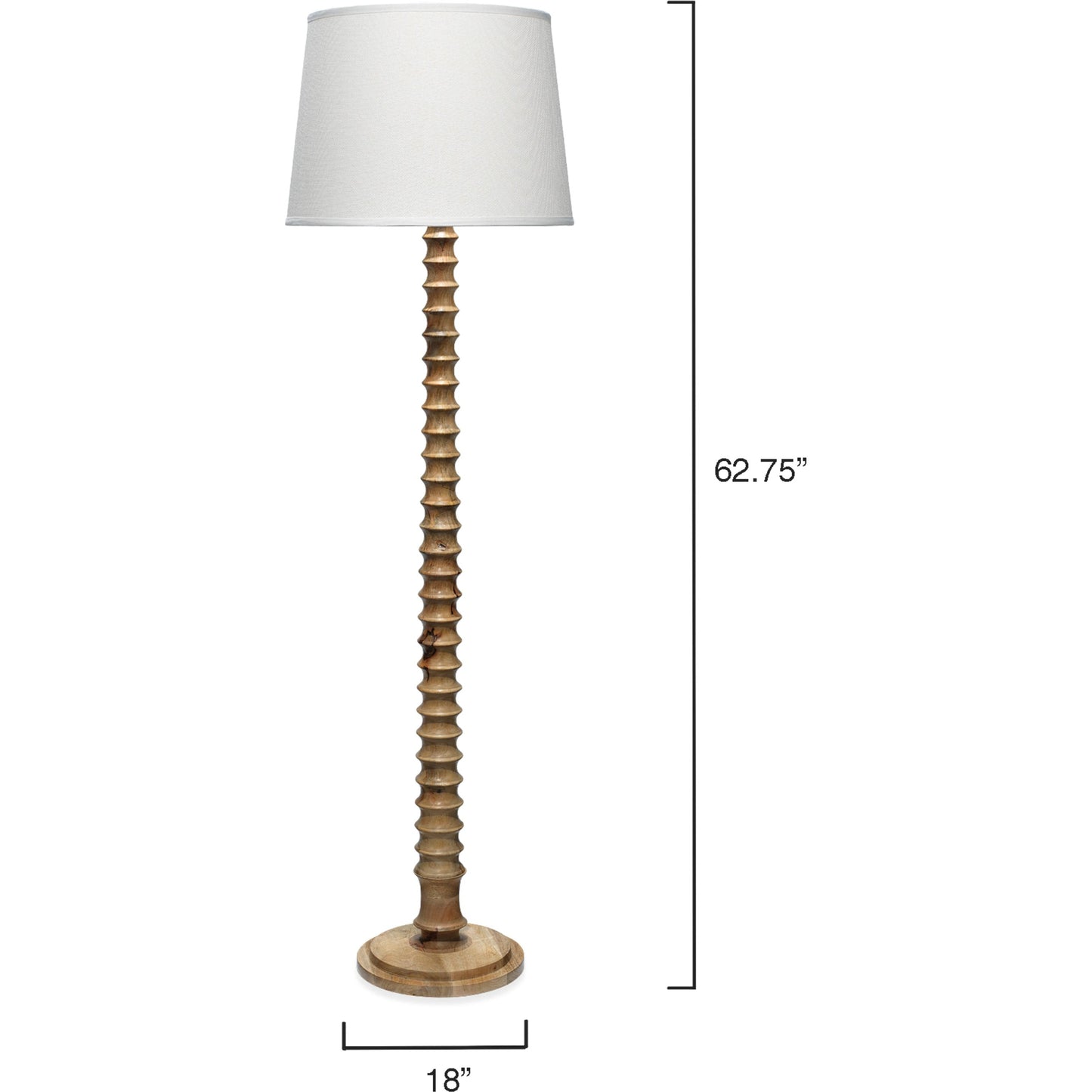 003 SR-819720 | Additional Silo | Revolution Floor Lamp by Jamie Young in bleached wood. Made from mango wood in a eclectic & global style.