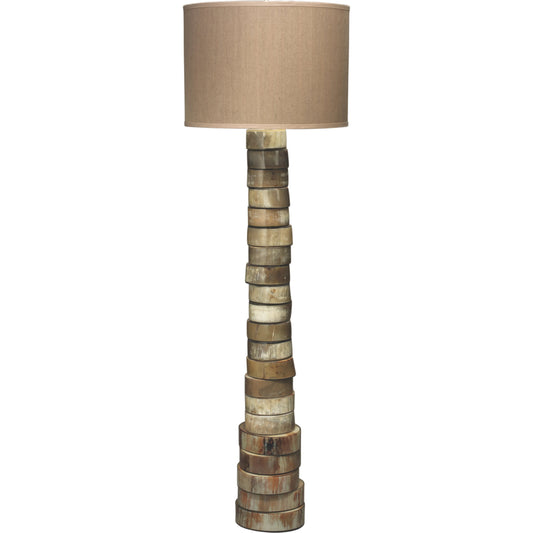 Stacked Floor Lamp by Jamie Young in horn. Made from horn in a modern style.