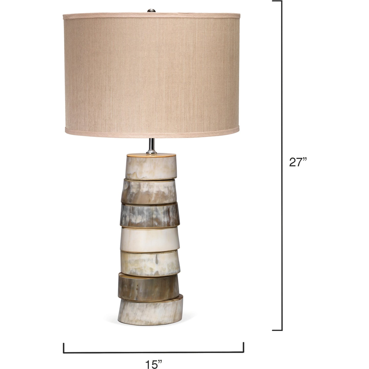 002 S-292294 | Additional Silo | Stacked Horn Table Lamp by Jamie Young in horn. Made from horn in a eclectic & global style.