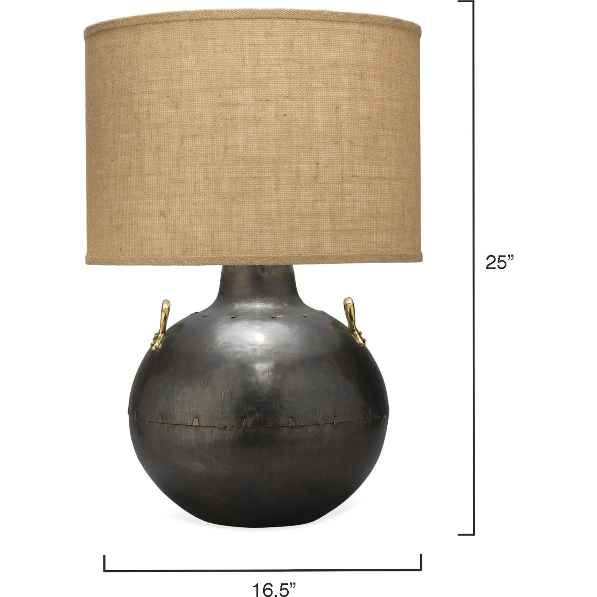 Two Handled Kettle Table Lamp by Jamie Young in iron. Made from metal in a modern style.