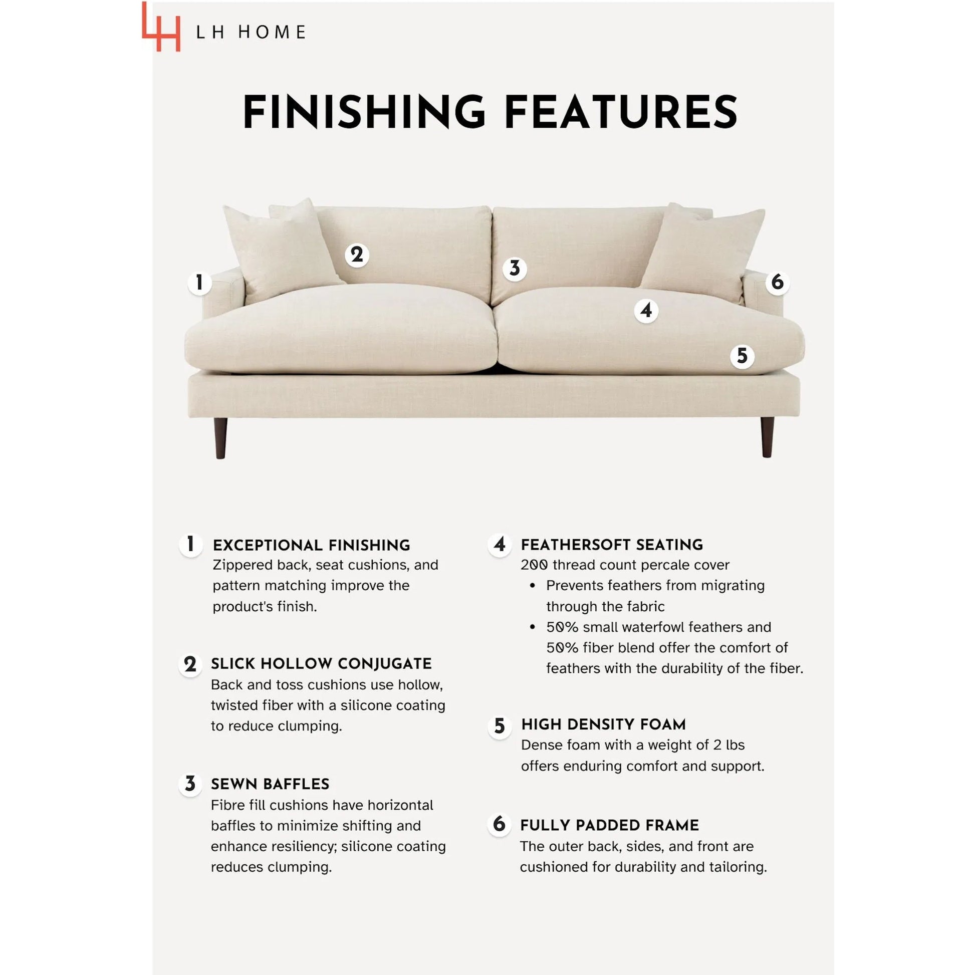 Martha Club Chair by LH Imports. Made from birch, pine, plywood, polyester, foam, polyester fiber, feather in a modern style.