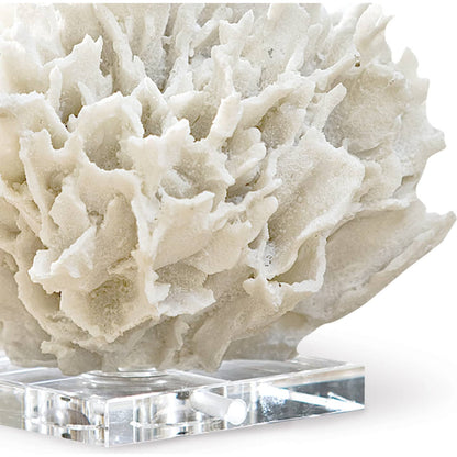 Ribbon Coral by Regina Andrew in white, natural and white. Made from resin in a coastal style.