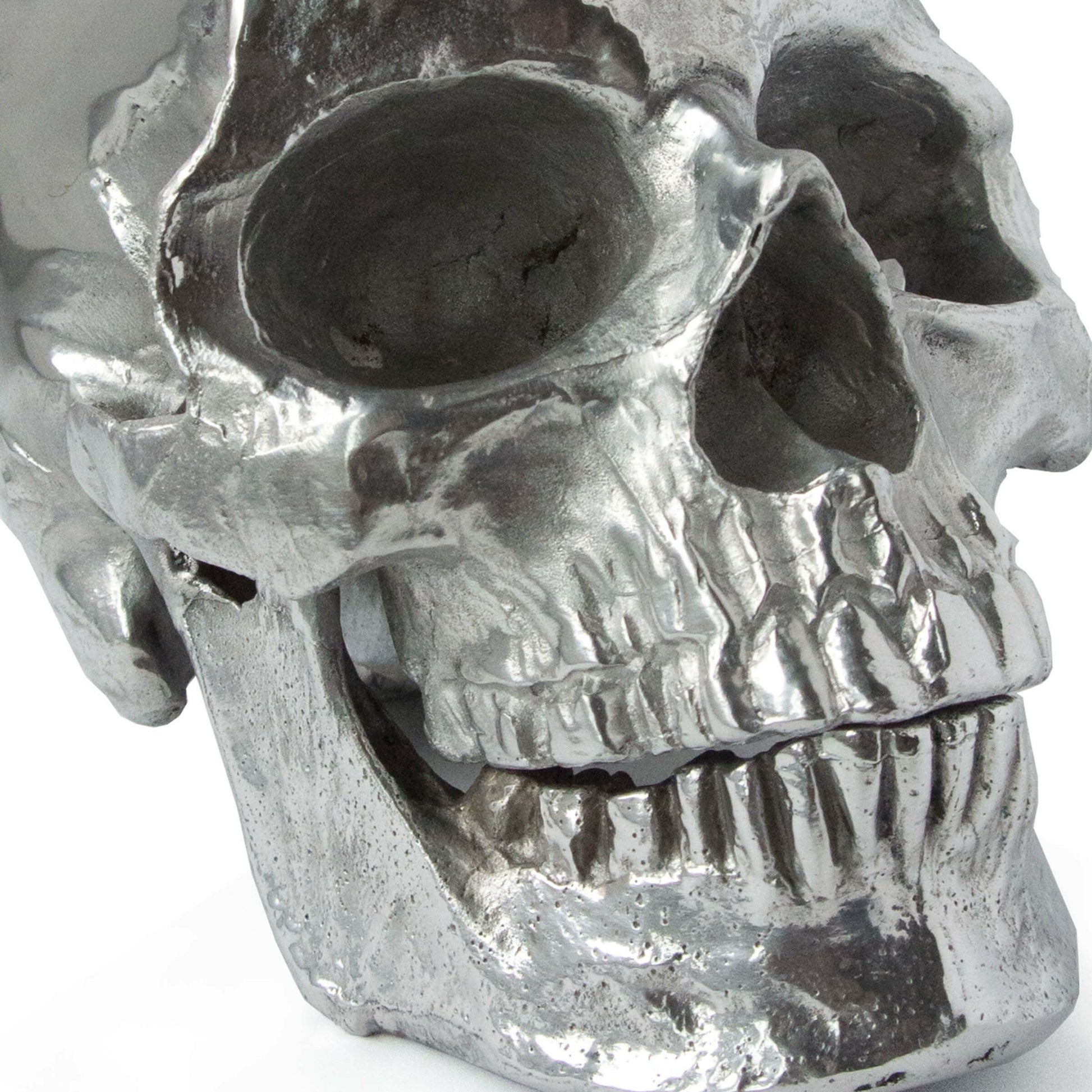 Metal Skull by Regina Andrew in bronze and bronze. Made from aluminum in a modern style.