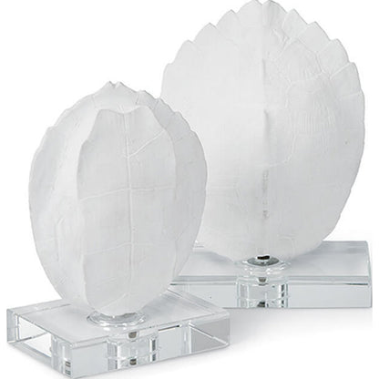 Turtle Shells on Crystal (Set of 2) by Regina Andrew in white, natural. Made from resin in a coastal style.