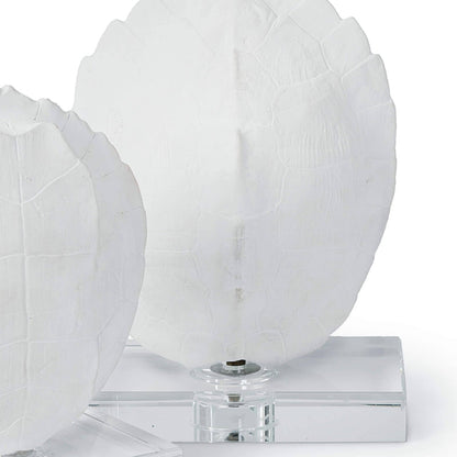 Turtle Shells on Crystal (Set of 2) by Regina Andrew in white, natural. Made from resin in a coastal style.