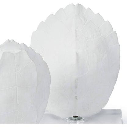 Turtle Shells on Crystal (Set of 2) by Regina Andrew in white, natural. Made from resin in a coastal style.