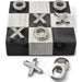 Tic Tac Toe Flat Board with Nickel Pieces by Regina Andrew. Made from bone in a eclectic & global style.