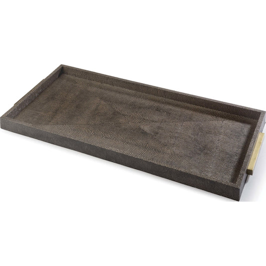 Rectangle Shagreen Boutique Tray by Regina Andrew. Made from mdf in a modern style.