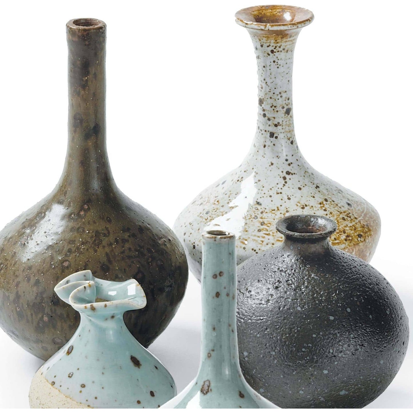 003 S-287175 | Closeup | Porcelain Bud Vases by Regina Andrew in brown. Made from ceramic in a eclectic & global style.