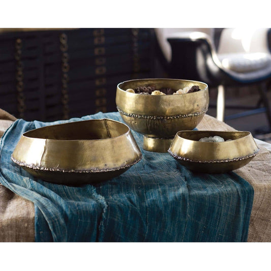 Bedouin Bowl by Regina Andrew in brass and natural brass. Made from brass in a eclectic & global style.