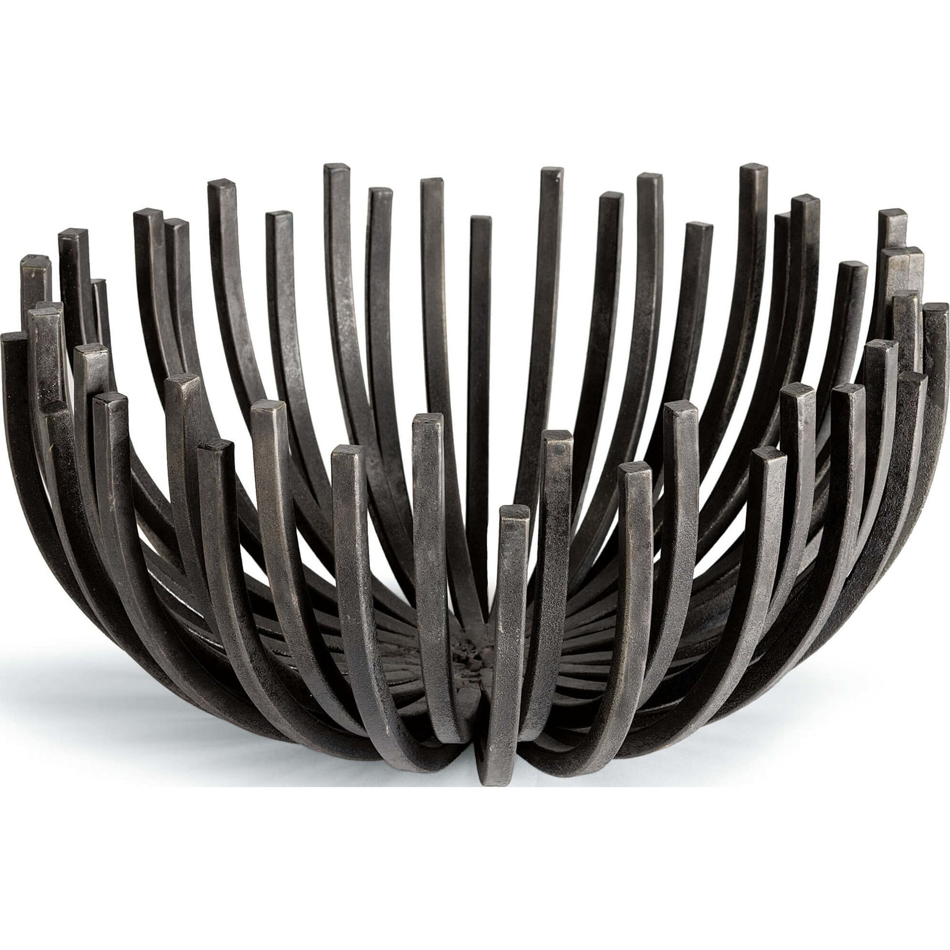 Webbed Bowl Circle by Regina Andrew in ebony and blackened iron. Made from iron in a modern style.