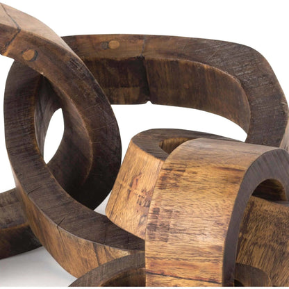 Wooden Links Centerpiece by Regina Andrew. Made from acacia wood in a modern style.