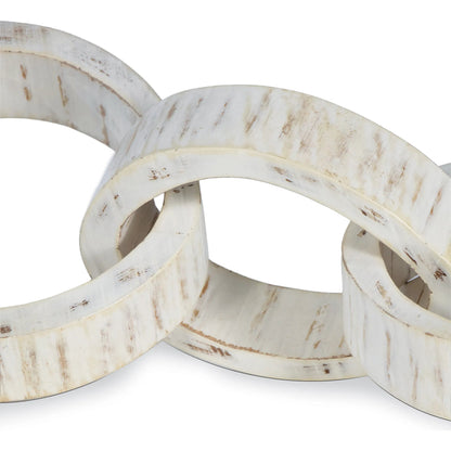 Wooden Links Centerpiece by Regina Andrew. Made from acacia wood in a modern style.