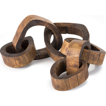 Wooden Links Centerpiece by Regina Andrew. Made from acacia wood in a modern style.