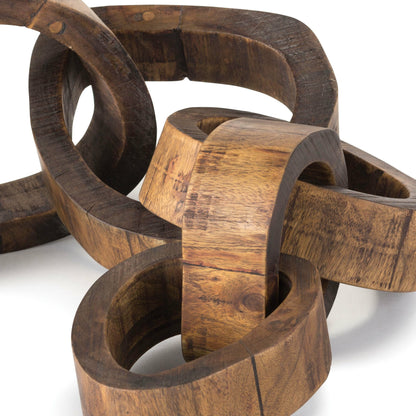 Wooden Links Centerpiece by Regina Andrew. Made from acacia wood in a modern style.