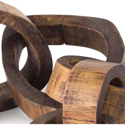 Wooden Links Centerpiece by Regina Andrew. Made from acacia wood in a modern style.