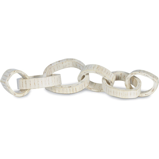 Wooden Links Centerpiece by Regina Andrew. Made from acacia wood in a modern style.