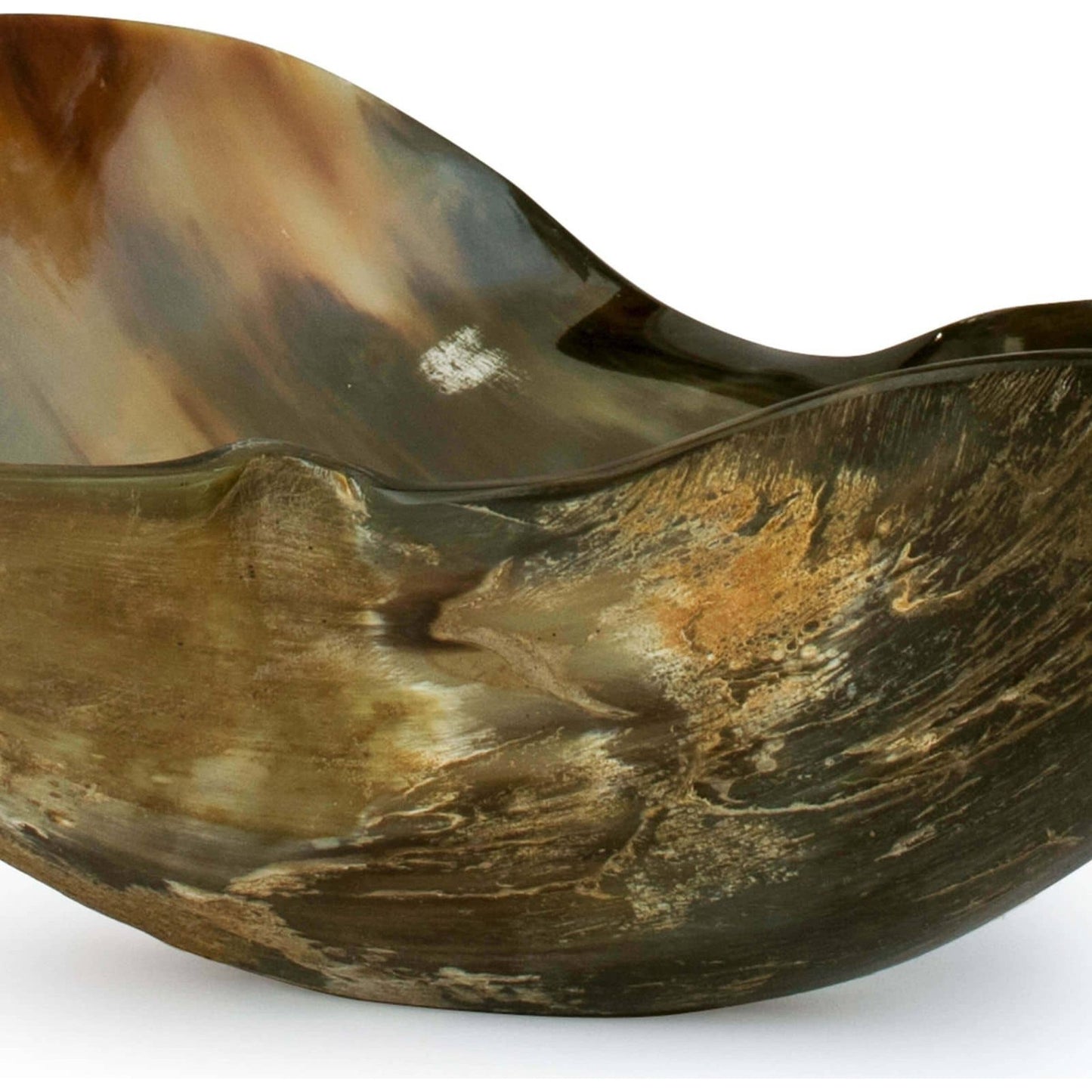 004 S-286735 | Closeup | Black Horn Bowl by Regina Andrew in ebony. Made from horn in a eclectic & global style.