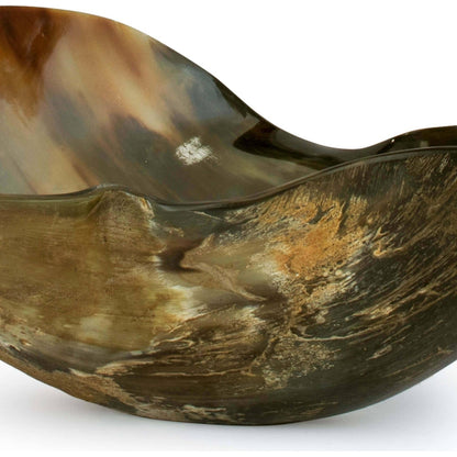 Black Horn Bowl by Regina Andrew in ebony. Made from horn in a eclectic & global style.