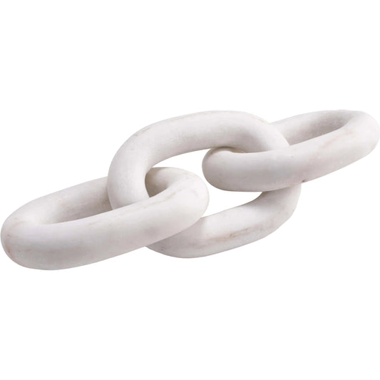 Atlas Marble Chain by Regina Andrew in white, natural and white. Made from marble in a coastal style.