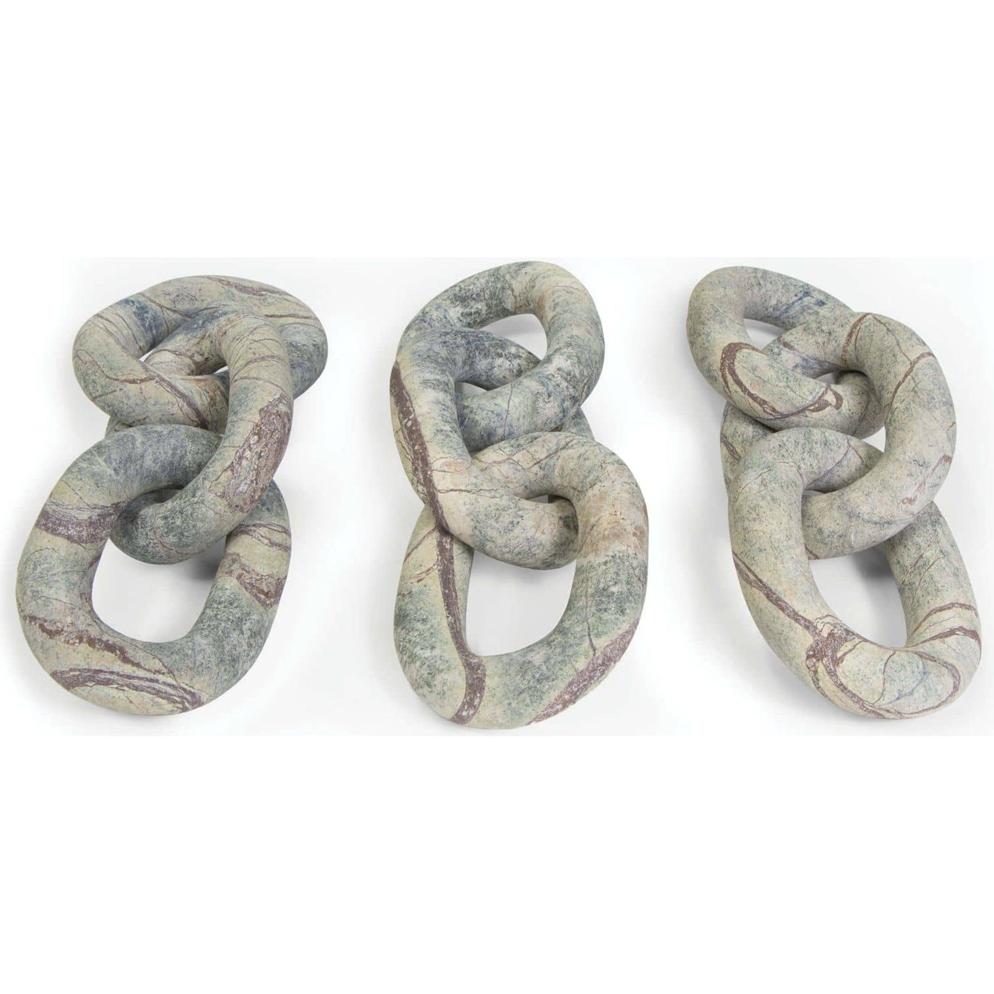 Atlas Marble Chain by Regina Andrew in white, natural and white. Made from marble in a coastal style.