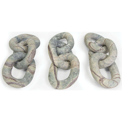 Atlas Marble Chain by Regina Andrew in white, natural and white. Made from marble in a coastal style.