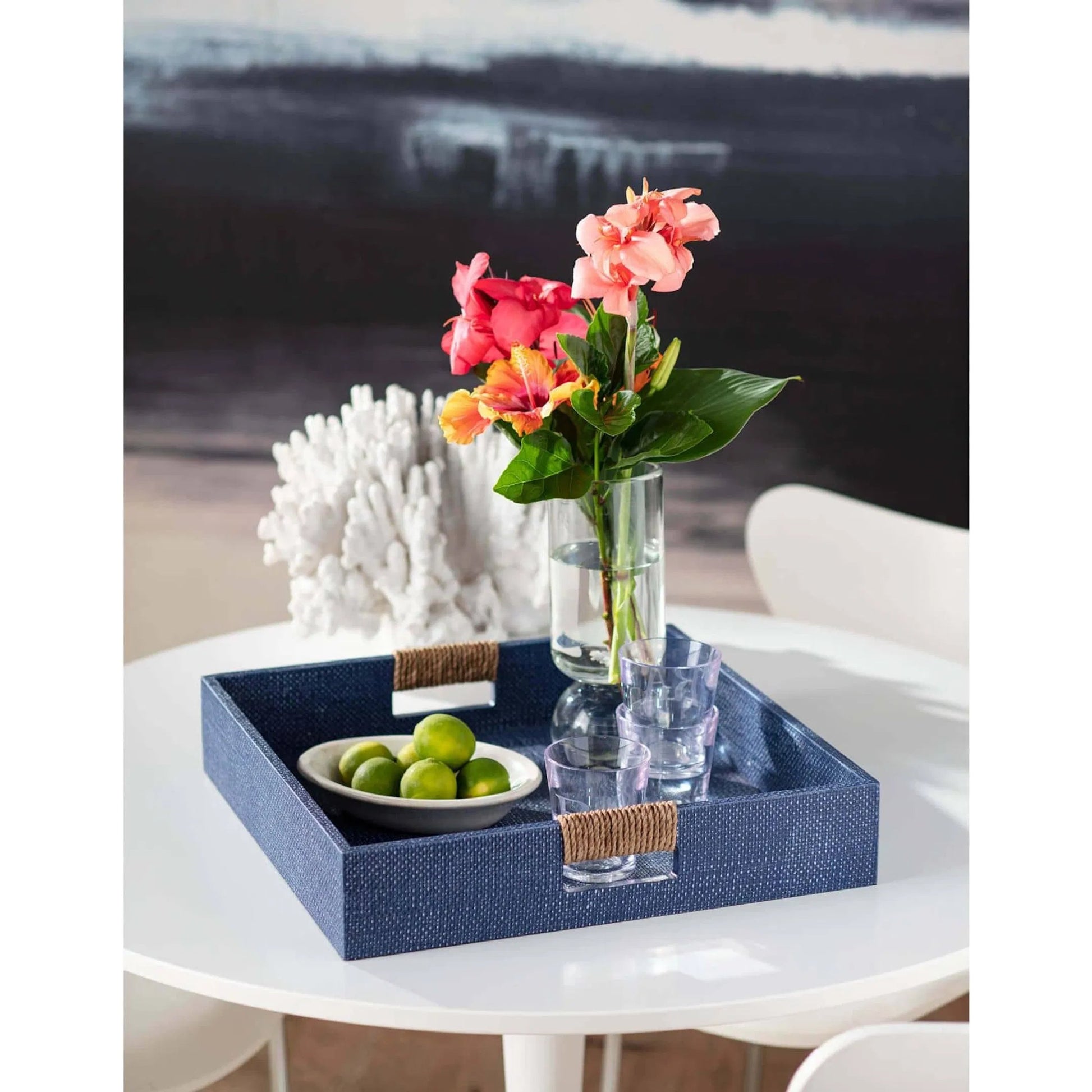 Logia Square Tray by Regina Andrew. Made from resin in a modern style.