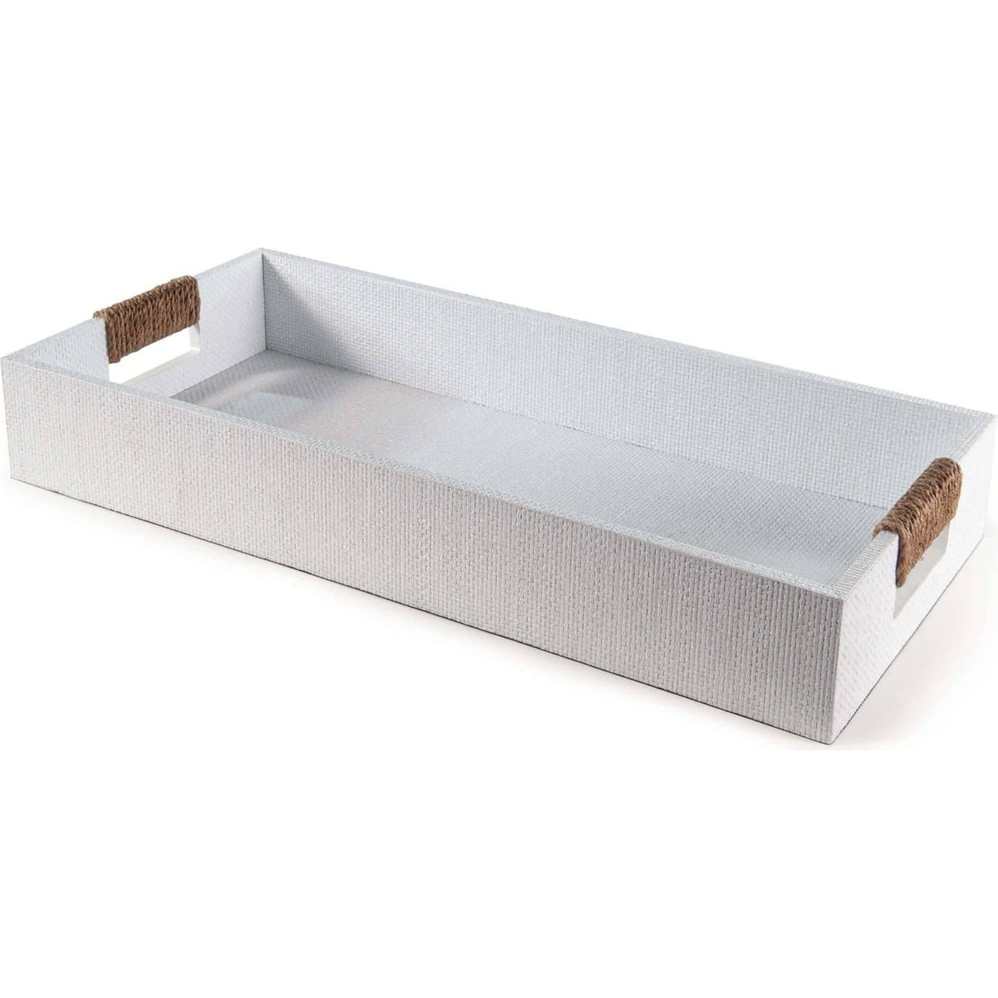 Logia Rectangle Tray by Regina Andrew in white. Made from resin in a modern style.