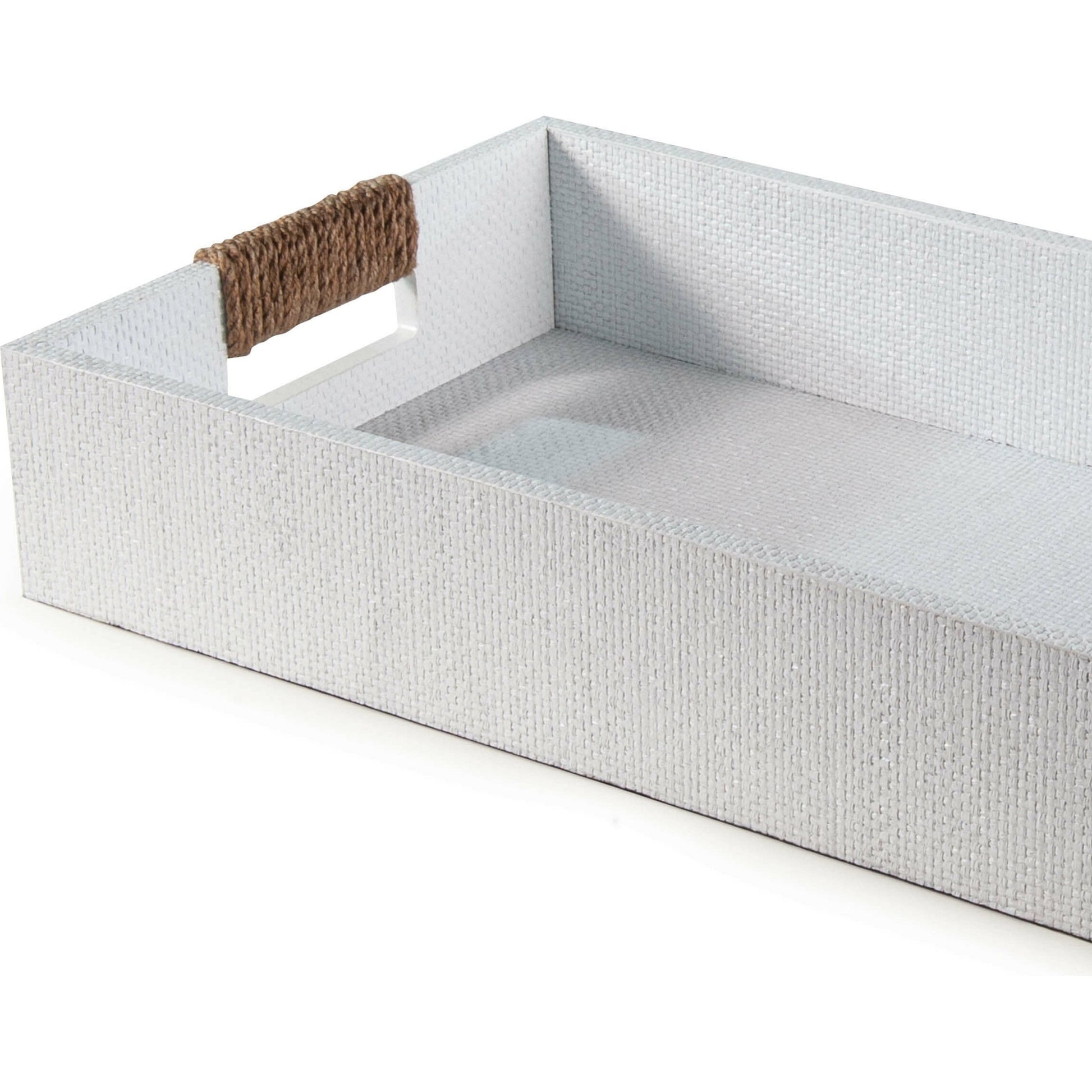 Logia Rectangle Tray by Regina Andrew in white. Made from resin in a modern style.