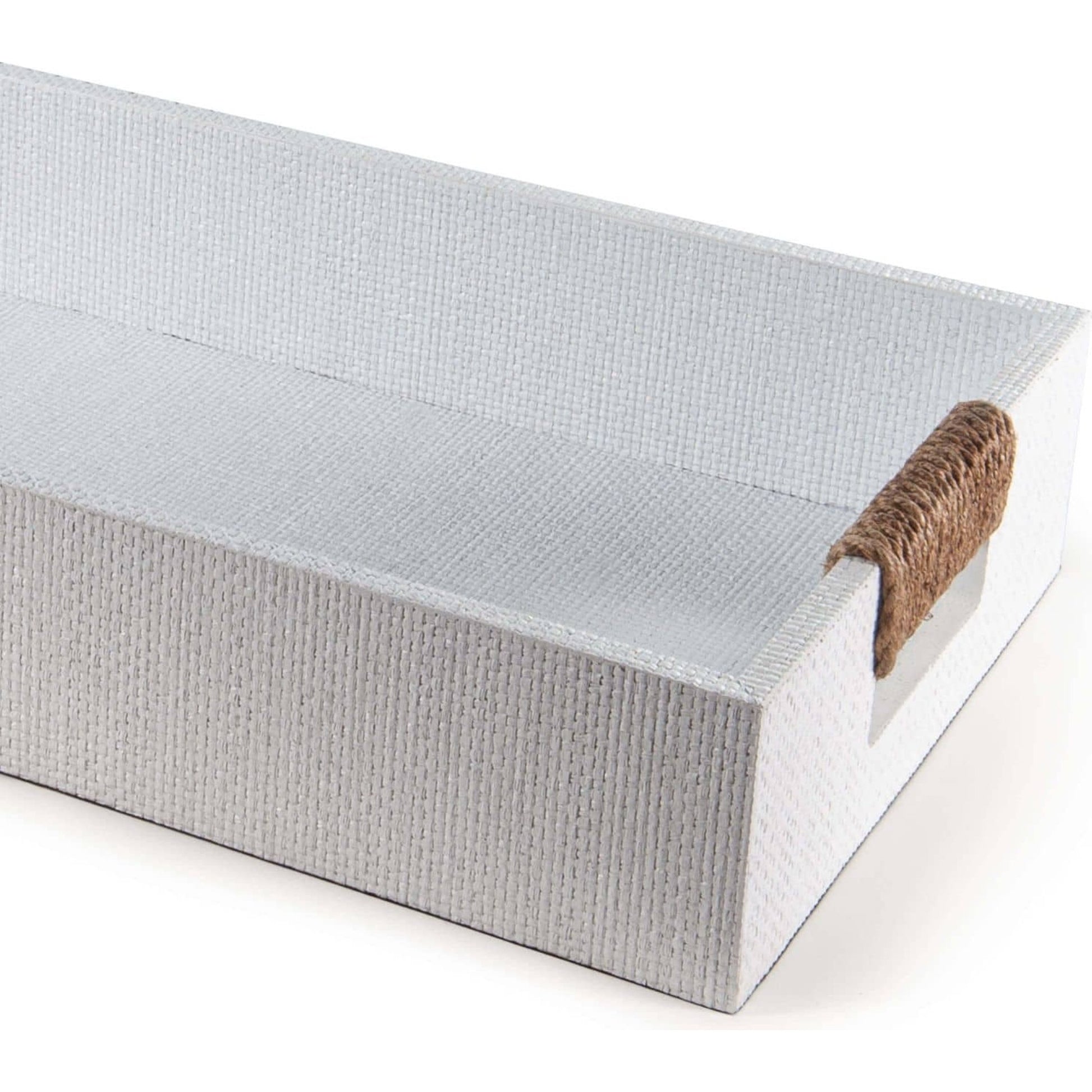 Logia Rectangle Tray by Regina Andrew in white. Made from resin in a modern style.