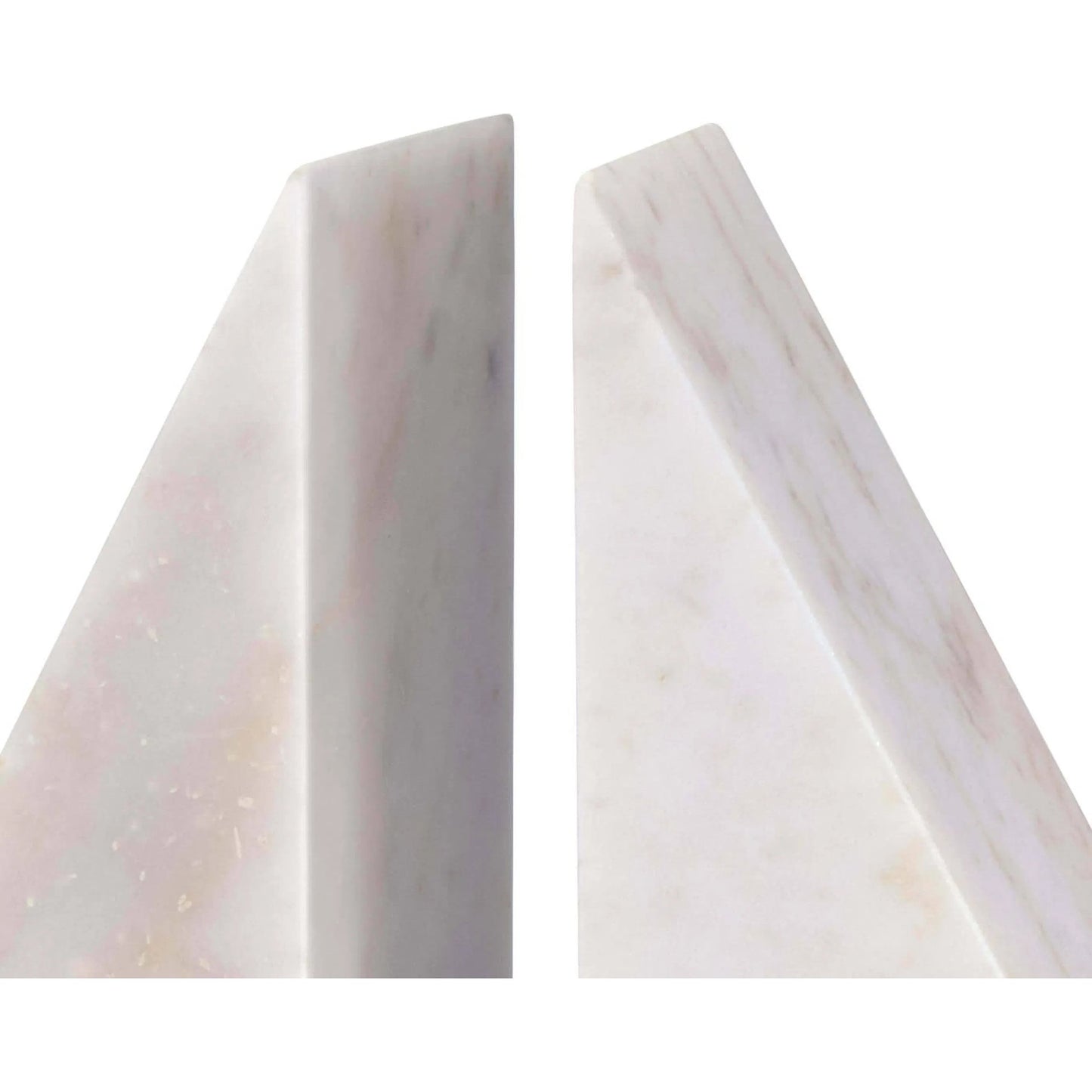 003 SR-770025 | Closeup | Othello Marble Bookends by Regina Andrew in white. Made from marble in a eclectic & global style.