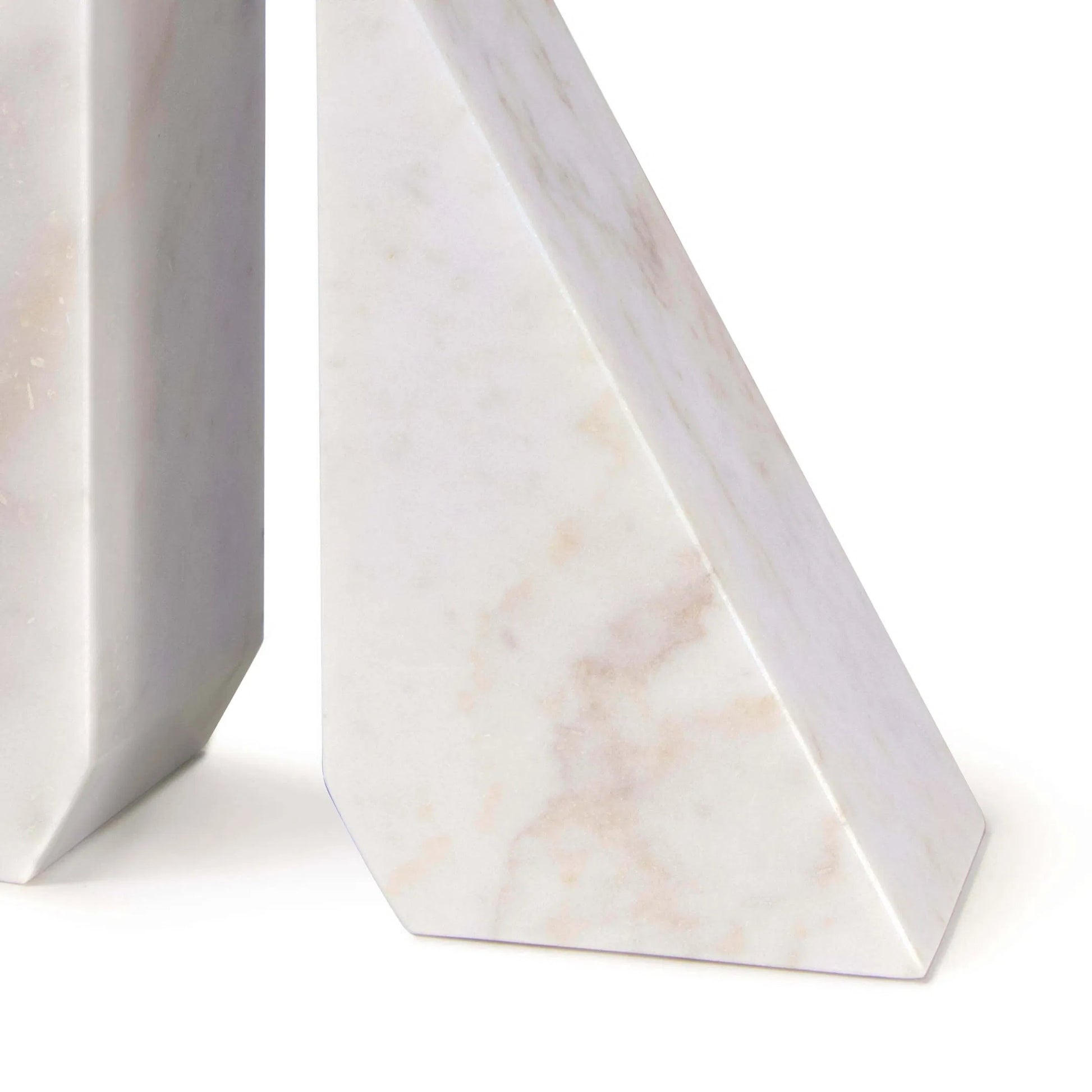 Othello Marble Bookends by Regina Andrew in white. Made from marble in a eclectic & global style.